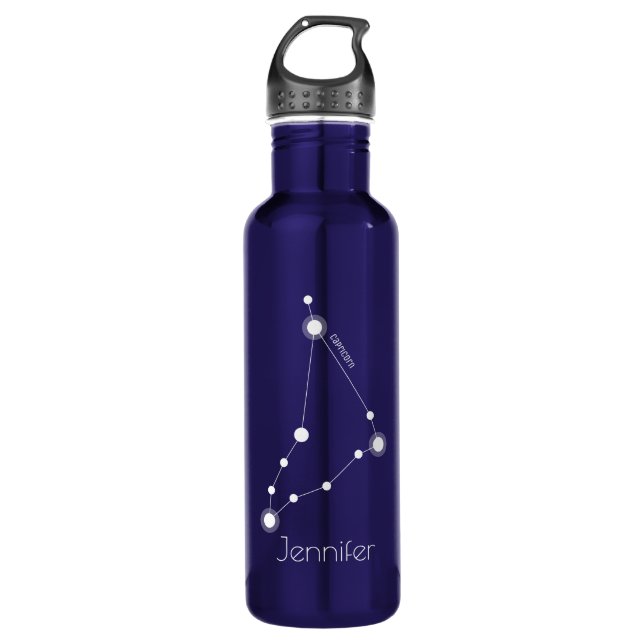 Personalized Capricorn Zodiac Constellation 710 Ml Water Bottle (Front)