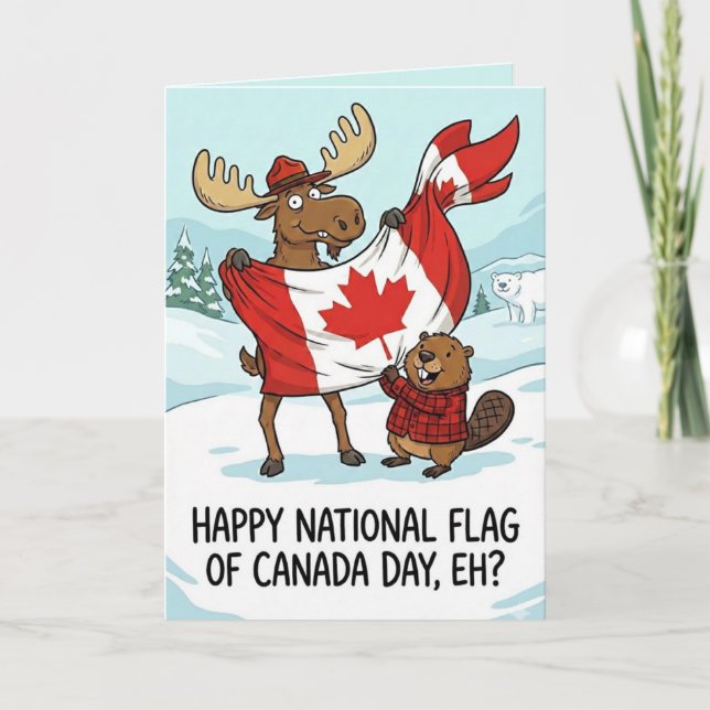 Personalized Card National Flag of Canada Day (Front)