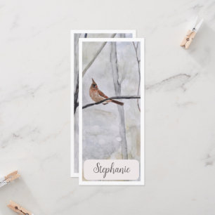 Personalized Cardinal Bookmark
