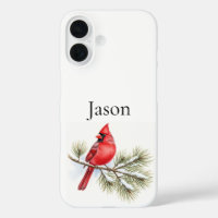 Personalized Cardinal on Pine Bird Lover Gift