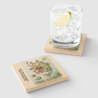 Personalized cartoon artwork weired fish Fun art Stone Coaster