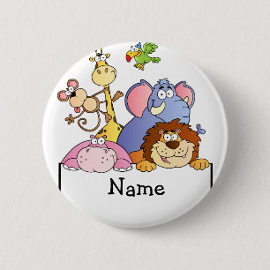 Personalized cartoon ZOO animals ARK 6 Cm Round Badge