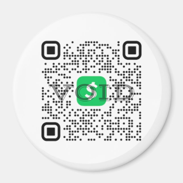 Personalized Cash App QR Code Magnet (Front)