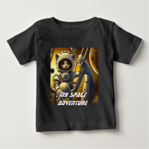 Personalized Cat Astronaut Illustration T-Shirt