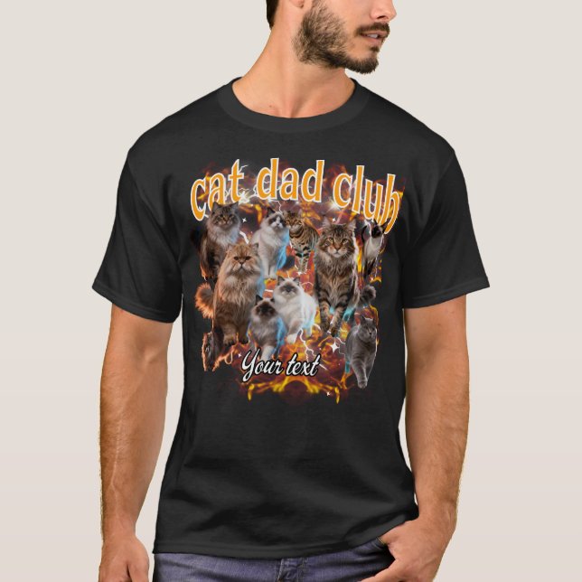 Personalized Cat Dad Club Shirt | Custom Cat Lover (Front)