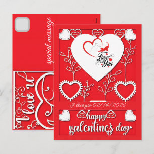 Personalized Cat Gifts for Valentines Day Love Holiday Postcard