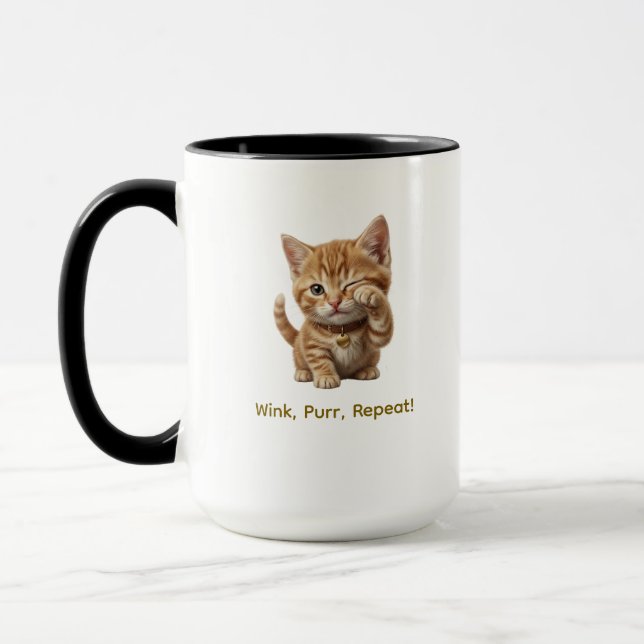 Personalized Cat Lover Mug | Custom Cat Coffee Mug (Left)