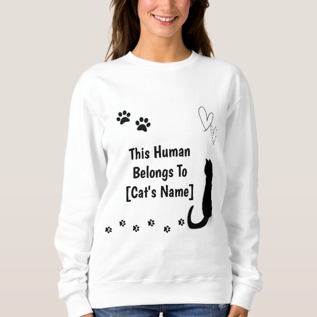 Personalized Cat Lover Sweatshirt (Front)