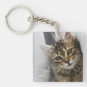 Personalized Cat Photo Key Ring