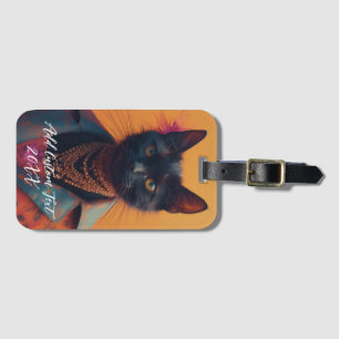 Personalized Cat Photo Playing Cards Custom Pet Luggage Tag