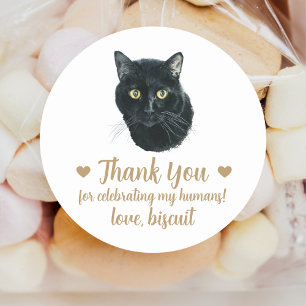 Personalized Cat Wedding Favor Stickers