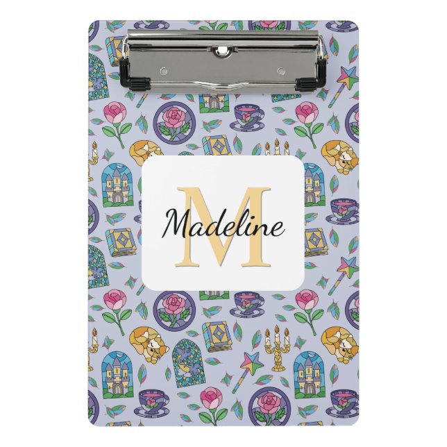 Personalized Cats Beauty and the Beast Book Girl Mini Clipboard (Front)