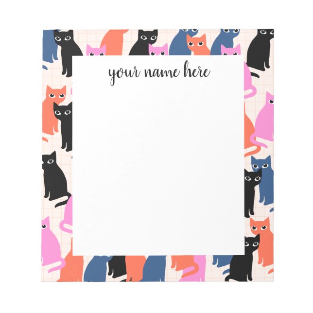 Personalized Cats Notepad (Front)