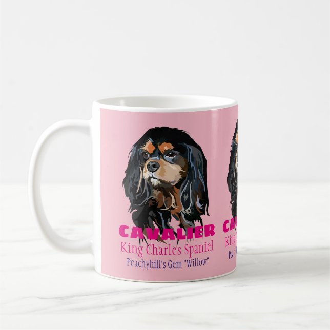 Personalized Cavalier King Charles Spaniel Mug (Left)