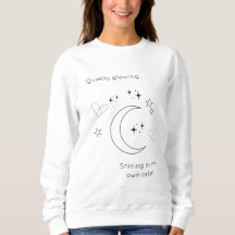 Personalized Celestial Design White Sweatshirt