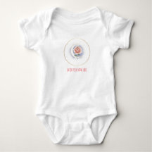 Personalized Celestial Rose & Moon Baby Bodysuit -