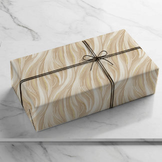Personalized Champagne Beige Elegant Wedding Wrapping Paper Sheet