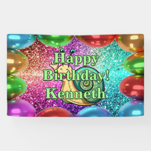 Personalized character birthday banner
