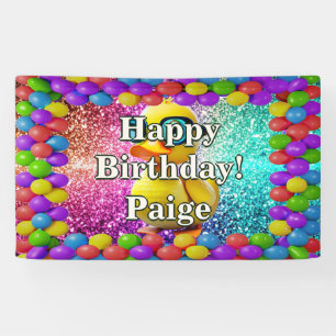Personalized character birthday banner