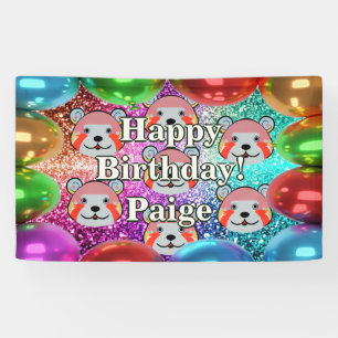 Personalized character birthday banner