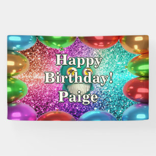 Personalized character birthday banner