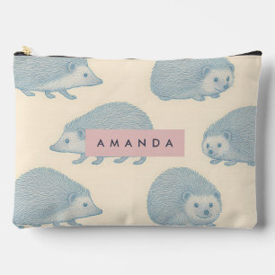 Personalized Charming Hedgehog Pattern Accessory Pouch