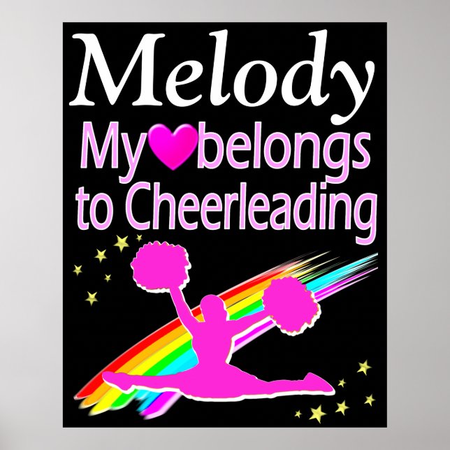 PERSONALIZED CHEERLEADER LOVE POSTER (Front)