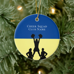 Personalized Cheerleading Any Color Christmas Ceramic Tree Decoration
