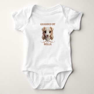 Personalized Chibi Puppy Head Baby Jersey Bodysuit
