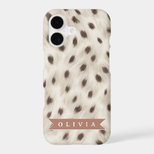 Personalized Chic Neutral Leopard Animal Print