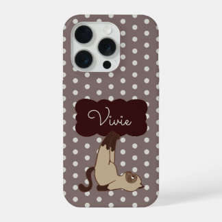 Personalized Chic Polka Dot iPhone 15 Pro Case