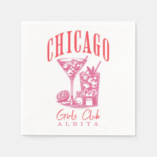 Personalized chicago bachelorette classic napkin