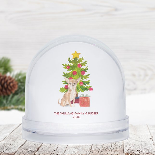 Personalized Chihuahua Dog Christmas Snowglobe (Creator Uploaded)