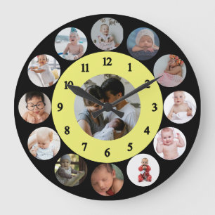 Personalized Childhood Moments Photo Wall Clock