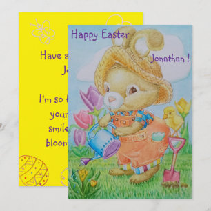 Personalized Children's Easter Greeting Card 