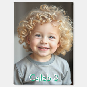 Personalized Child's Photo, Name and Age Magnet
