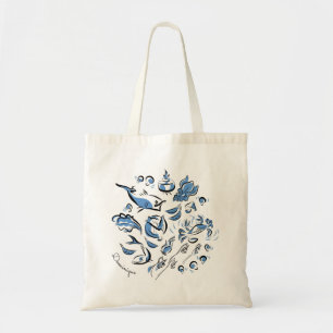Personalized Chinese Cuisine Ink Drawing Tote Bag