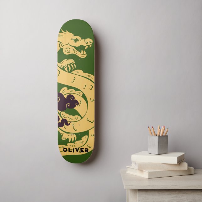 Personalized Chinese Dragon Skateboard (Wall Art)