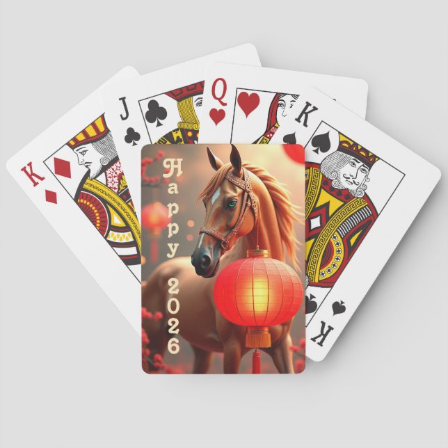 Personalized Chinese new year 2026 Playing Cards (Back)