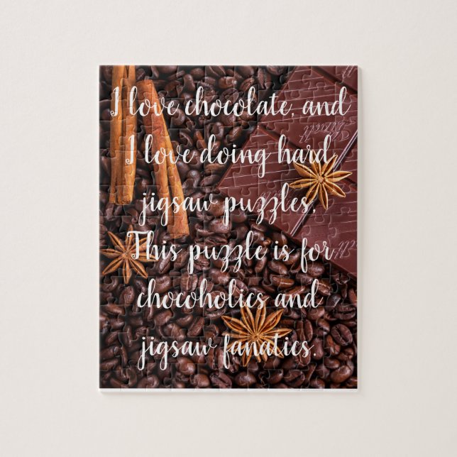 Personalized chocolate jigsaw puzzle for geniuses (Vertical)