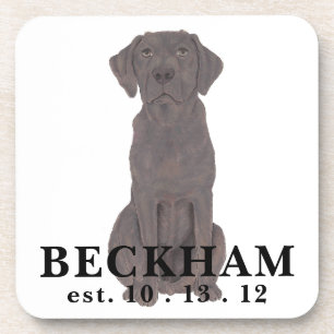 Personalized Chocolate Labrador Coaster