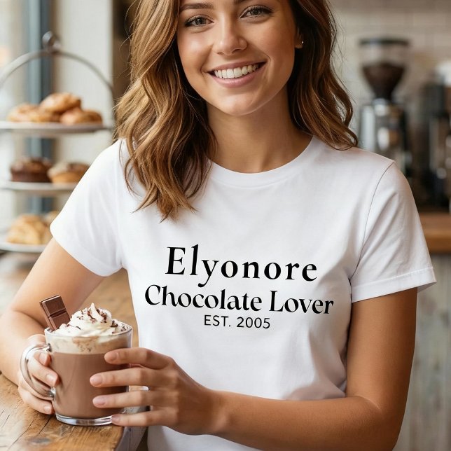 Personalized Chocolate Lover Name Established T-Shirt (Creator Uploaded)
