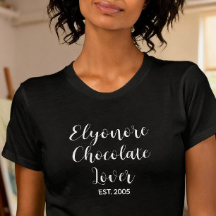 Personalized Chocolate Lover Name Established T-Shirt