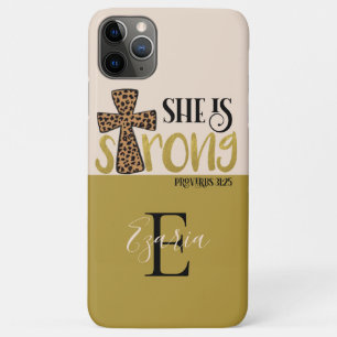 Personalized Christian She Is Strong Proverbs 31 Case-Mate iPhone Case