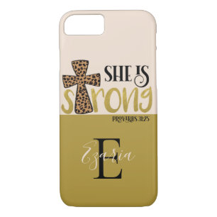 Personalized Christian She Is Strong Proverbs 31 Case-Mate iPhone Case