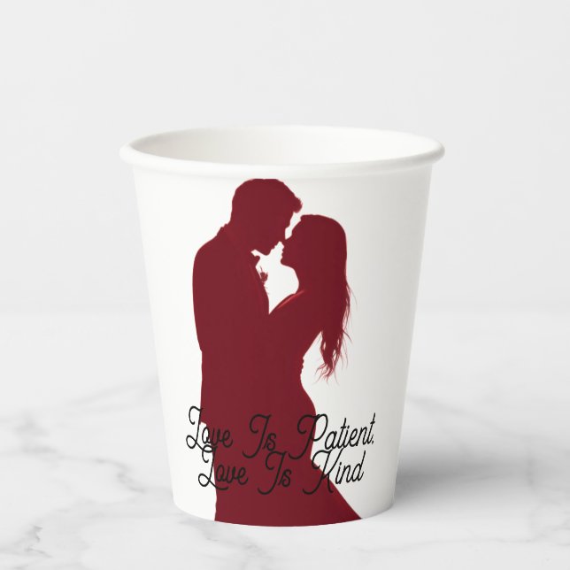 Personalized Christian Valentine Gift | Love Mug Paper Cups (Front)
