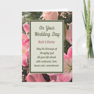 Personalized Christian Wedding blessings card