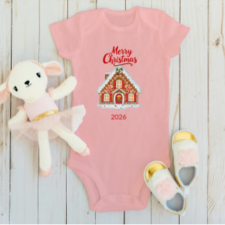 Personalized Christmas Baby Bodysuit - Name & 2026