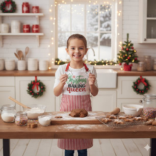 Personalized Christmas Baking Queen Apron