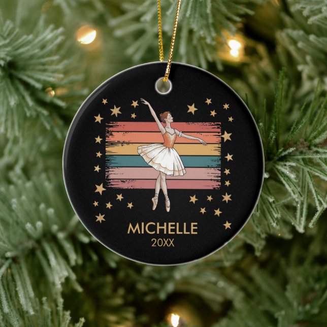  Personalized Christmas ballet Ballerina dancer    Ceramic Tree Decoration (Tree)